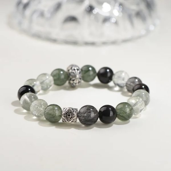 Demeter Green Phantom Crystal Bracelet – Wealth Flow · Mindful Calm · Yin-Yang Protection - Image 7