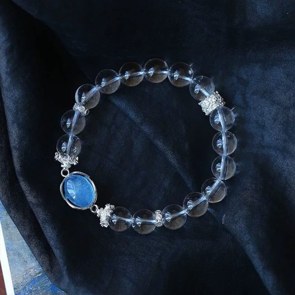 Aquamarine Crystal Cluster Bracelet – Water Energy · Clarity Flow · Creative Calm
