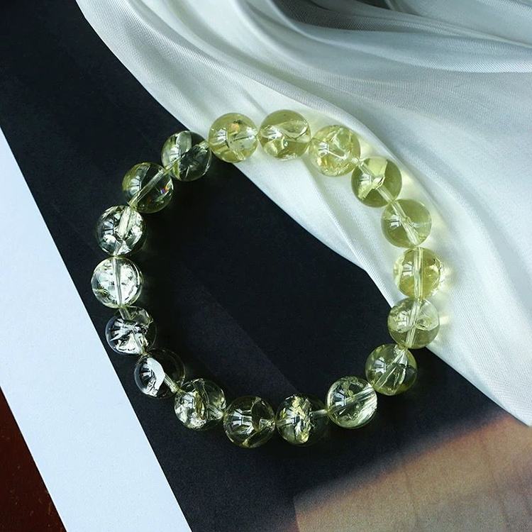 Golden Azeztulite Quartz Bracelet – Solar Energy · Wealth Flow · Performance Confidence
