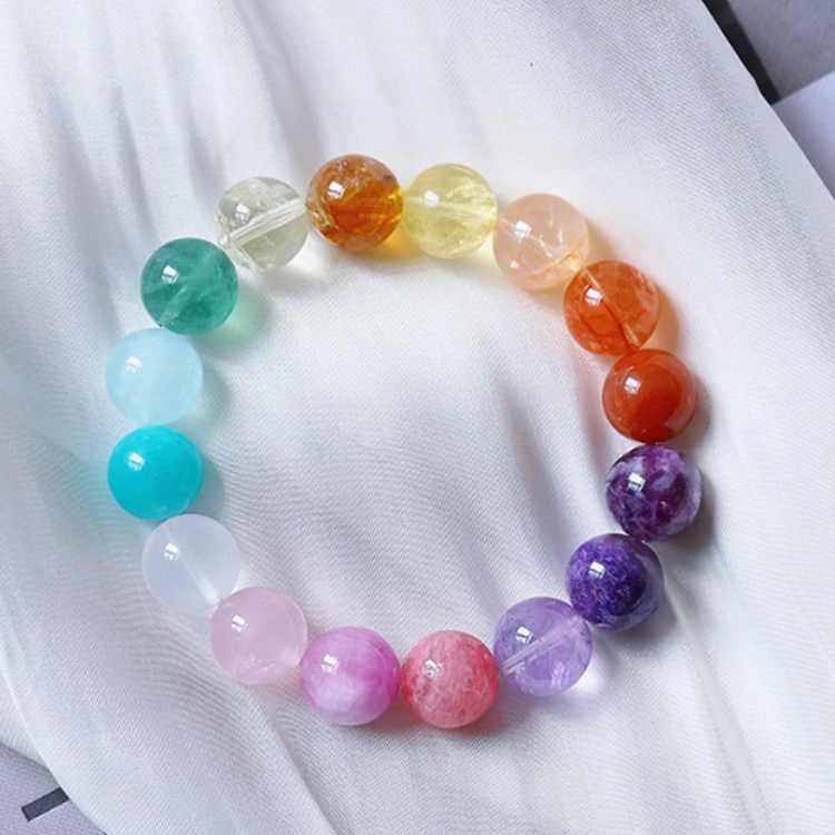 Lucky Multi-Gemstone Bracelet – Radiant Color · Stacking Energy · Abundance Symbol