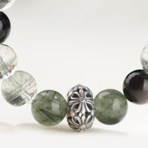 Demeter Green Phantom Crystal Bracelet – Wealth Flow · Mindful Calm · Yin-Yang Protection - Image 6