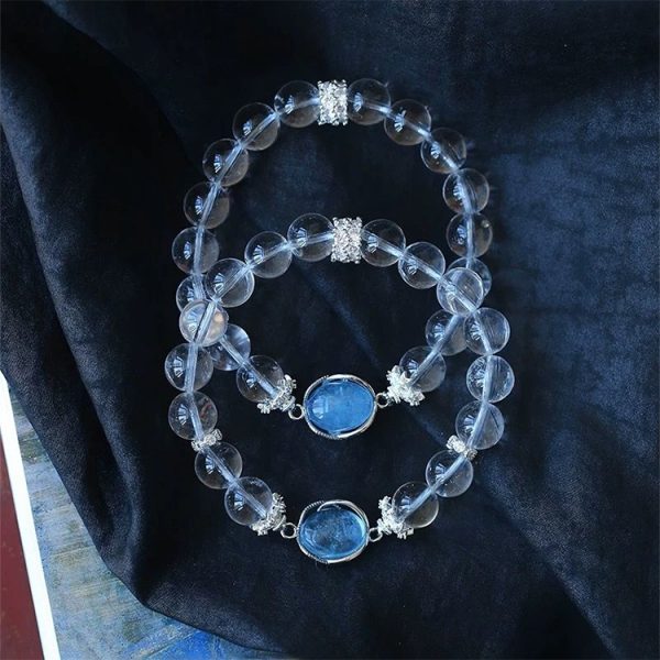 Aquamarine Crystal Cluster Bracelet – Water Energy · Clarity Flow · Creative Calm - Image 3