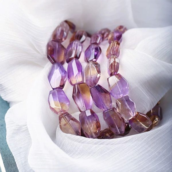 Ametrine Gradient Faceted Bracelet – Yin-Yang Fusion · Relationship Flow · Heart-Mind Alignment - Image 2
