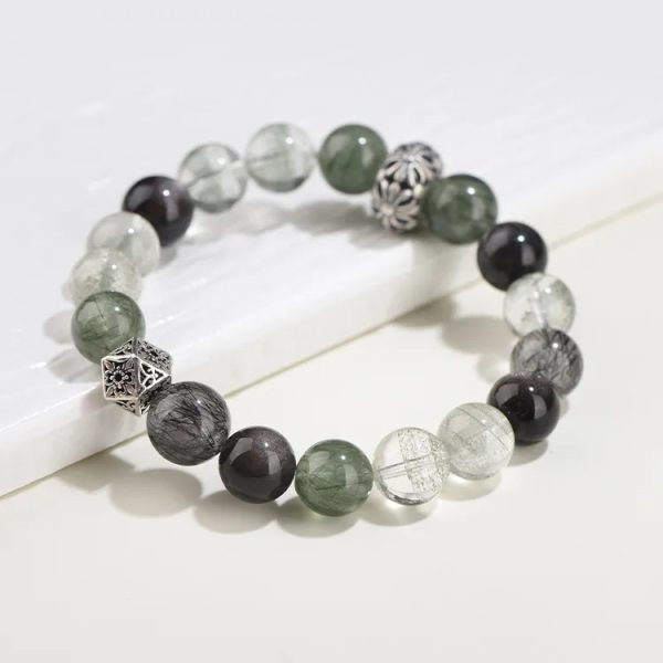 Demeter Green Phantom Crystal Bracelet – Wealth Flow · Mindful Calm · Yin-Yang Protection