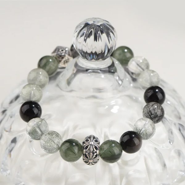 Demeter Green Phantom Crystal Bracelet – Wealth Flow · Mindful Calm · Yin-Yang Protection - Image 5