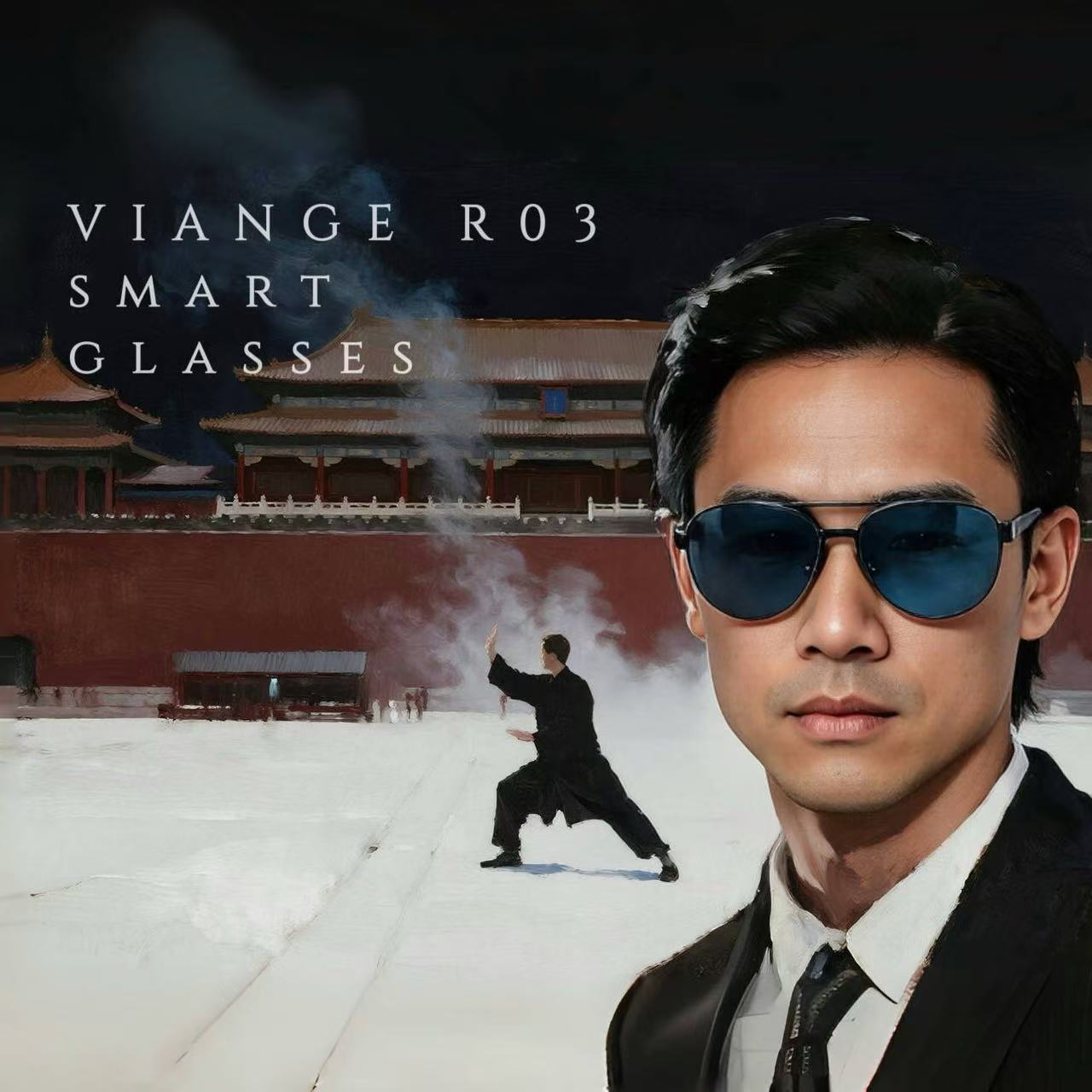VIANGE R03 Smart Glasses | 280-inch Virtual Screen · OLED Display · Stereo Sound · Myopia-Friendly